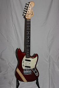 Vintage Fender Mustang 1972 Competition Red w/Racing Stripes