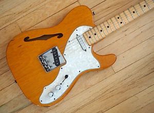 1969 Fender Telecaster Thinline Vintage Electric Guitar Mahogany Tele w/ohsc