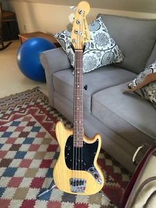 Fender Mustang Bass Guitar 1978 Natural - American made vintage - excellent