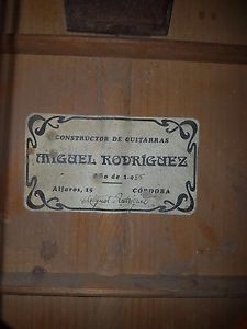 Atención!!!! Guitarra histórica don MIGUEL RODRÍGUEZ  A RESTAURAR
