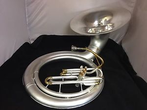 KING 2350 Bb Satin Silver Sousa/Sousaphone. Factory Plating. Gorgeous Bell !!