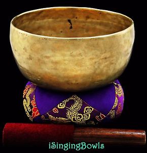 Antique Tibetan Singing Bowl: Thado 7 1/4", circa 17th, G#3 & D5.VIDEO
