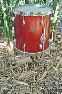 ADD this 1960's GRETSCH USA 14" RED SPARKLE FLOOR TOM to YOUR DRUM SET! #C359