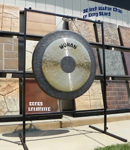 36" Wuhan Chau Gong on Rambo Rimbaud Stand with Mallet