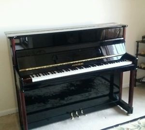 Kingsburg LM 116 HP Ebony 46" Piano Red Mahogany Trim Lim. Local Del. Included