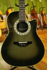 Ovation pinnacle series 3862 Black w/soft case F/S Guiter Bass From JAPAN #M8