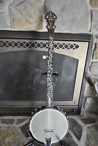 Banjo Gold Tone WL250+ White Lady 5-string open back clawhammer w/case