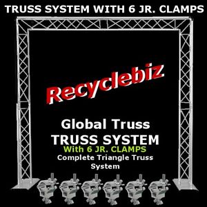 Global Truss DJ Truss System  with 6 JR CLAMPS 8' x 8' IN STOCK NOW