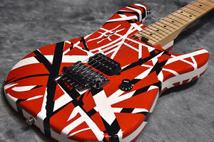 EVH Striped Series Red with Black Stripes