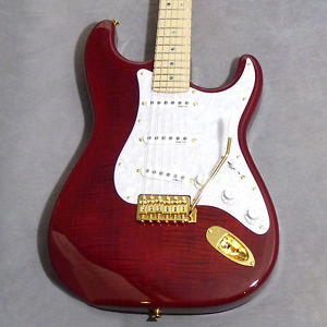 Free Shipping Used Fender Richie Kotzen Strat SSS (Transparent Red Burst) Guitar