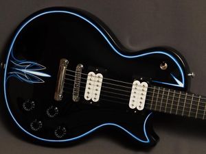 Gibson Les Paul Studio Hot Rod LTD - Ebony with Blue and White Pinstripes
