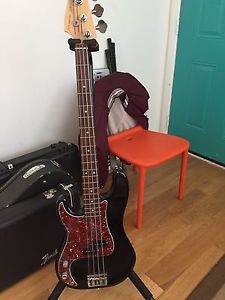 Left Handed Fender American Standard Precision Electric Bass Guitar