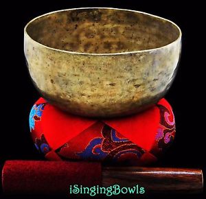 Antique Tibetan Singing Bowl: Thado 6 5/8", circa 18th century, G3 & C5. VIDEO