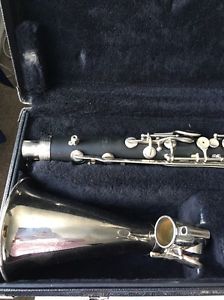 USed Selmer Bundy USA Bb Bass Clarinet has vito bell - works fine