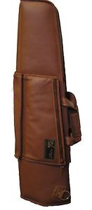 Exclusives Gig Bag, Tasche für Posaune, Quartposaune, Musicover echt Leder braun