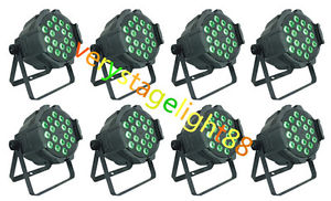 8pc W/flight case 18x18W 6in1 rgbwa uv LED Par  party DJ Stage par  light