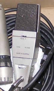 VINTAGE AKG C414 BRASS CAPSULE MICROPHONES NUMBER 2328