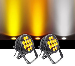 (2) Chauvet DJ SlimPar Pro H USB D-Fi RGBAW+UV LED Par Can Wash Light Fixtures