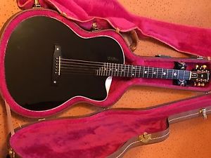 Gibson Chet Atkins SST Black Beauty. Custom Ebony Electric Acoustic Guitar. Case