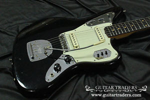 Fender 1963 Jaguar "Black Finish" Used  w/ Hard case FREE SHIPING