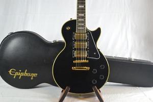 EPIPHONE LES PAUL CUSTOM BLACK BEAUTY, EPI HARD SHELL CASE, Int'l Buyers Welcome