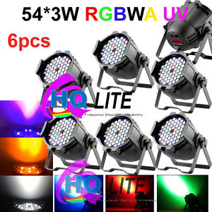 RGBWA UV 54x3w Par Led High Brightnes dj Light Dmx Par64 Stage Disco Par Can