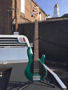 places2005 Ernie Ball Music Man StingRay 5 5-String Bass w/OHSC Trans Teal Green