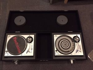 (2) Technics SL- 1200MK2 Turntable w/coffin case and Ortofon DJ needles.