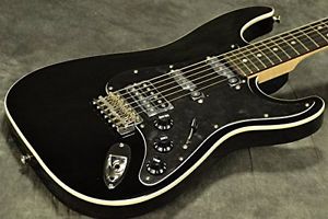 Fender Japan Guitar Exclusive Aerodyne Strat Medium Scale HSS Black 1 Year Warra