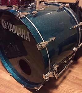 Yamaha Maple Custom Absolute 22" "Blue Sparkle" Bass Drum Kick Drum RARE