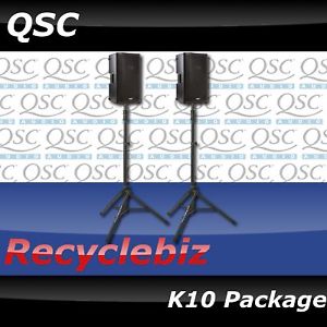 QSC K10 Package! K10 Speakers & TS-100 Ultimate Stands New Items All in Stock!