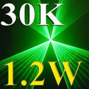 @ 30Kpps @ 1200mW Professional Green Laser Show System with ILDA for  DJ  30K