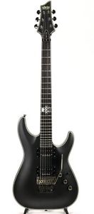 Schecter AD-C-1-FR-BJ-SLS Black Electric Guitar w/SoftCase From Japan Used #U339