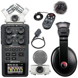 Zoom H6 Six-Track Portable Recorder w/ Accessory Pack & Resident Audio R100