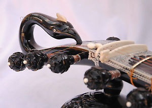 SITAR ROYAL BLACK PROFESSIONAL WITH FIBERGLASS CASE GSM005