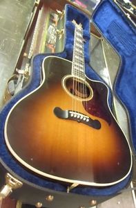 2007 Gibson Deluxe Songwriter EC & Original Plush Case Vintage Sunburst Guitar