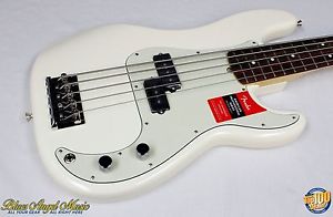 Fender American Professional Precision Bass V Rosewood FB  Olympic White! #39357