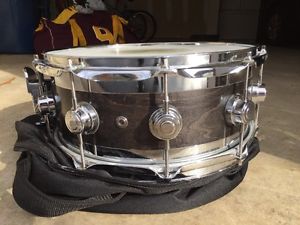 DW 14" x 6.5  Edge Snare Black Maple Shell with Brass Edges