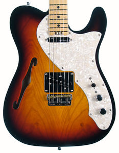 Fender American Elite Telecaster Thinline, 3-farbig Sunburst, Ahorn (gebraucht)