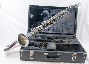 Selmer Paris Model 33 Professional Wood Bass Clarinet, Beautiful Silver, Low Eb