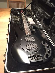 Music Man StingRay Stealth Black Electric Bass Guitar