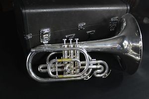 Yamaha YMP-204M Series Marching F Mellophone Silver 190839017543