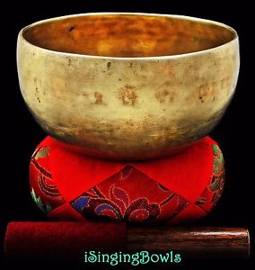 Antique Tibetan Singing Bowl: Tara 7 3/8", 18th century, A3 & D#5. VIDEO