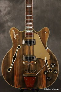 EXTREMELY RARE '60's Fender Coronado WILDWOOD IV one-off/prototype GOLD HARDWARE