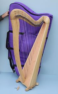 Mikel Aster 34 Strings Lever Harp, Fully Levered & Carry Bag, VAT Free Delivery