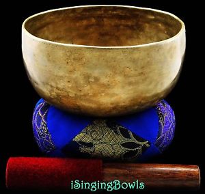 Antique Tibetan Singing Bowl: Thado 7", circa 17th Century, G#3 & D5. VIDEO