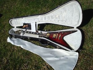 Gibson Flying V 50th Anniversary Brimstone Steinberger Tuners Ebony Board #817
