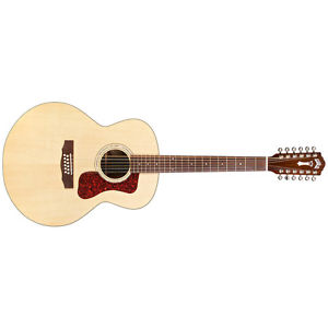 Guild F-1512E Jumbo 12-String Acoustic-Electric Guitar Fishman Natural + Case