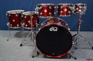 DW USA Collector's Series Lacquer Specialty Shellset in "Red Metallic"