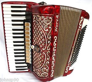 #163 Accordion HORCH DE LUXE Very Beautiful German 120 bass EXCELLENT CONDITION